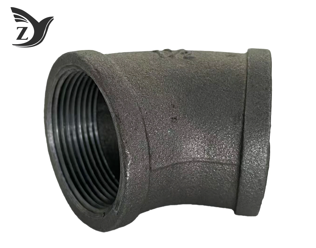 Black Square Face 45° Elbow Pipe Fittings 1