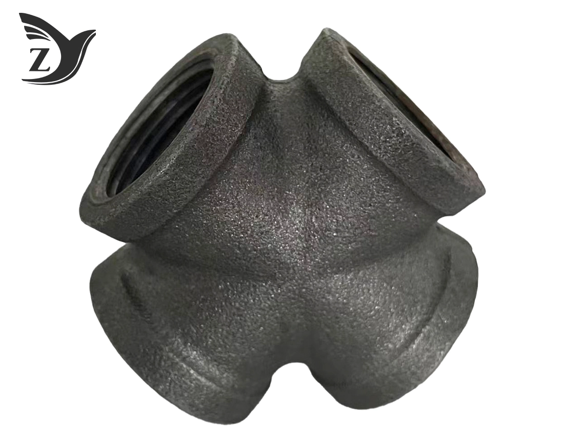 Black Square Face Cross Pipe Fittings 1 Black Square Face Cross Pipe Fittings 1