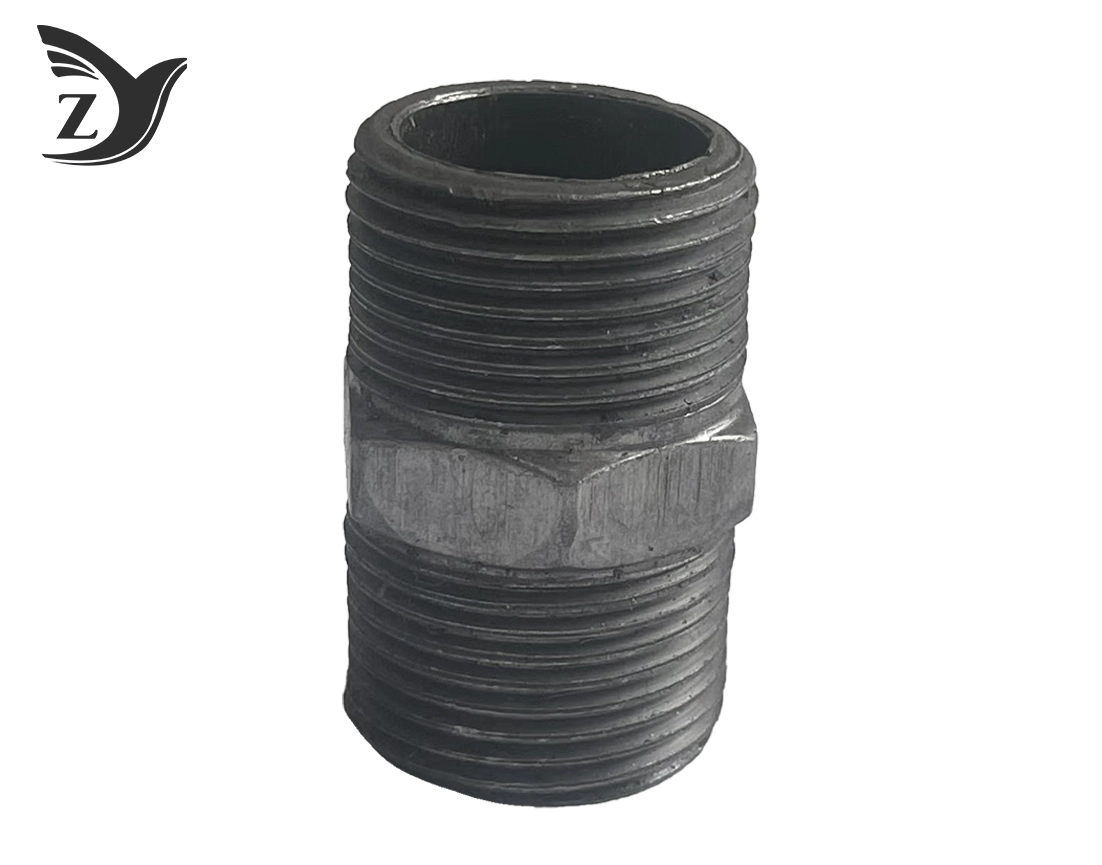 Black Male Nipple Pipe Fittings 2 Black Male Nipple Pipe Fittings 2