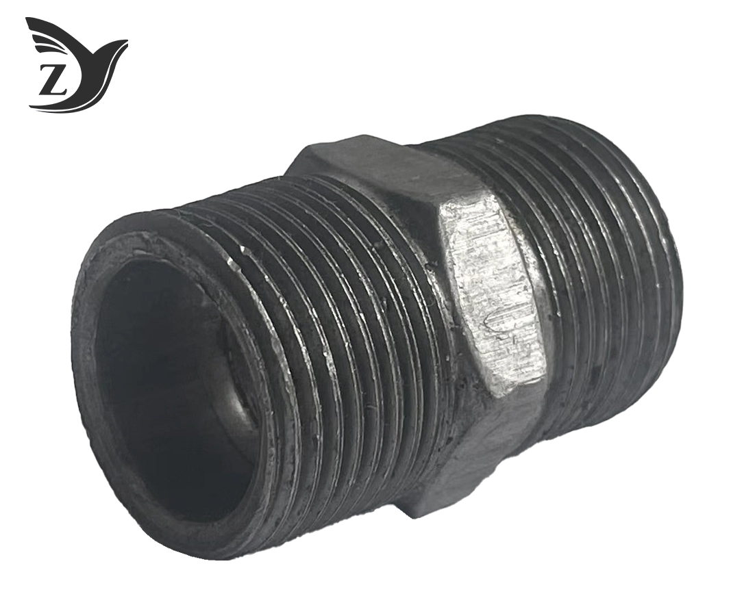 Black Male Nipple Pipe Fittings 3