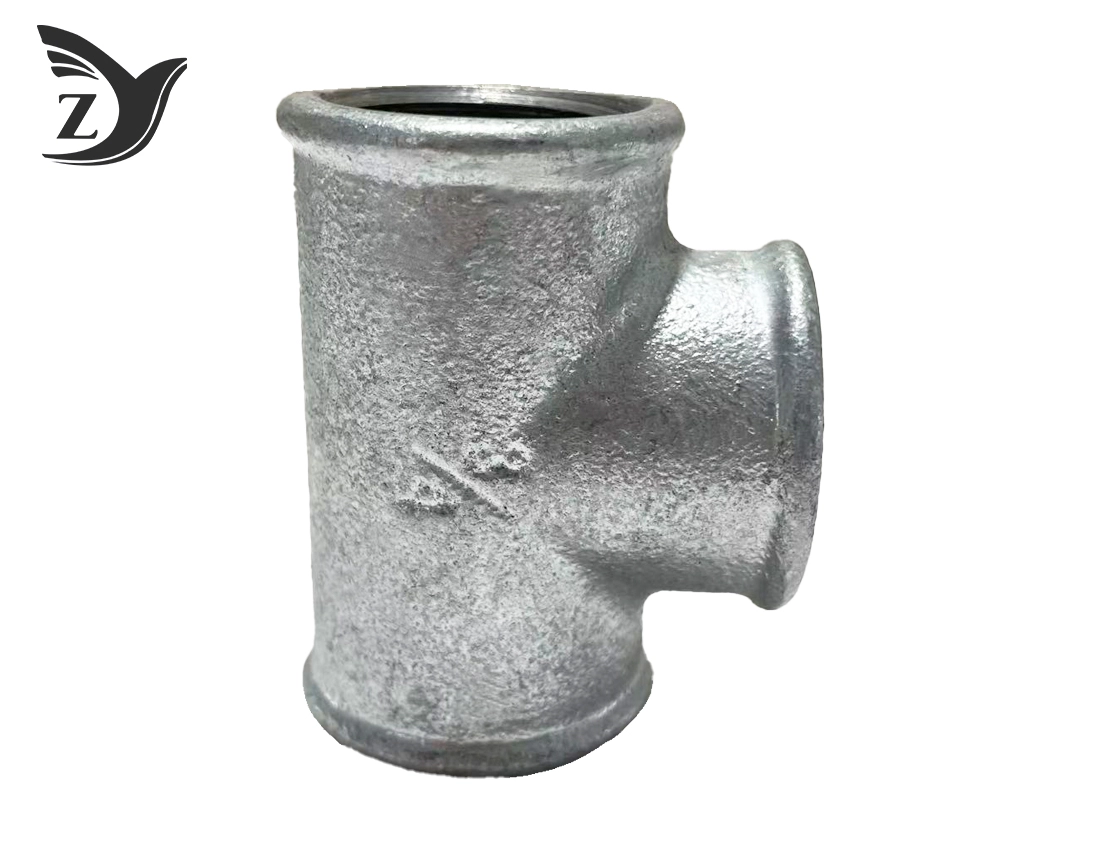 Round Face Galvanized Round Edge Straight Tee Pipe Fittings 1 Round Face Galvanized Round Edge Straight Tee Pipe Fittings 1