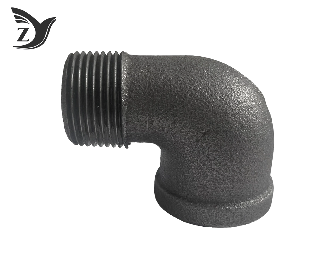 Black Square Face Male-Female 90° Elbow Pipe Fittings 2