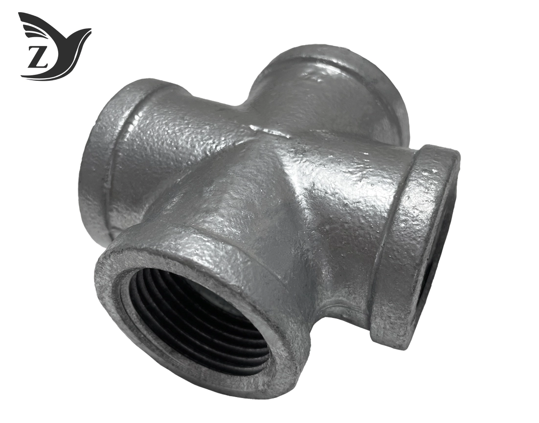 Square Face Galvanized Square Edge Cross Pipe Fittings 1