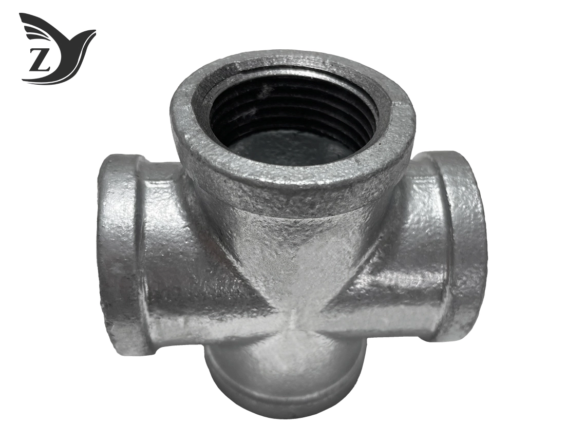 Square Face Galvanized Square Edge Cross Pipe Fittings 2