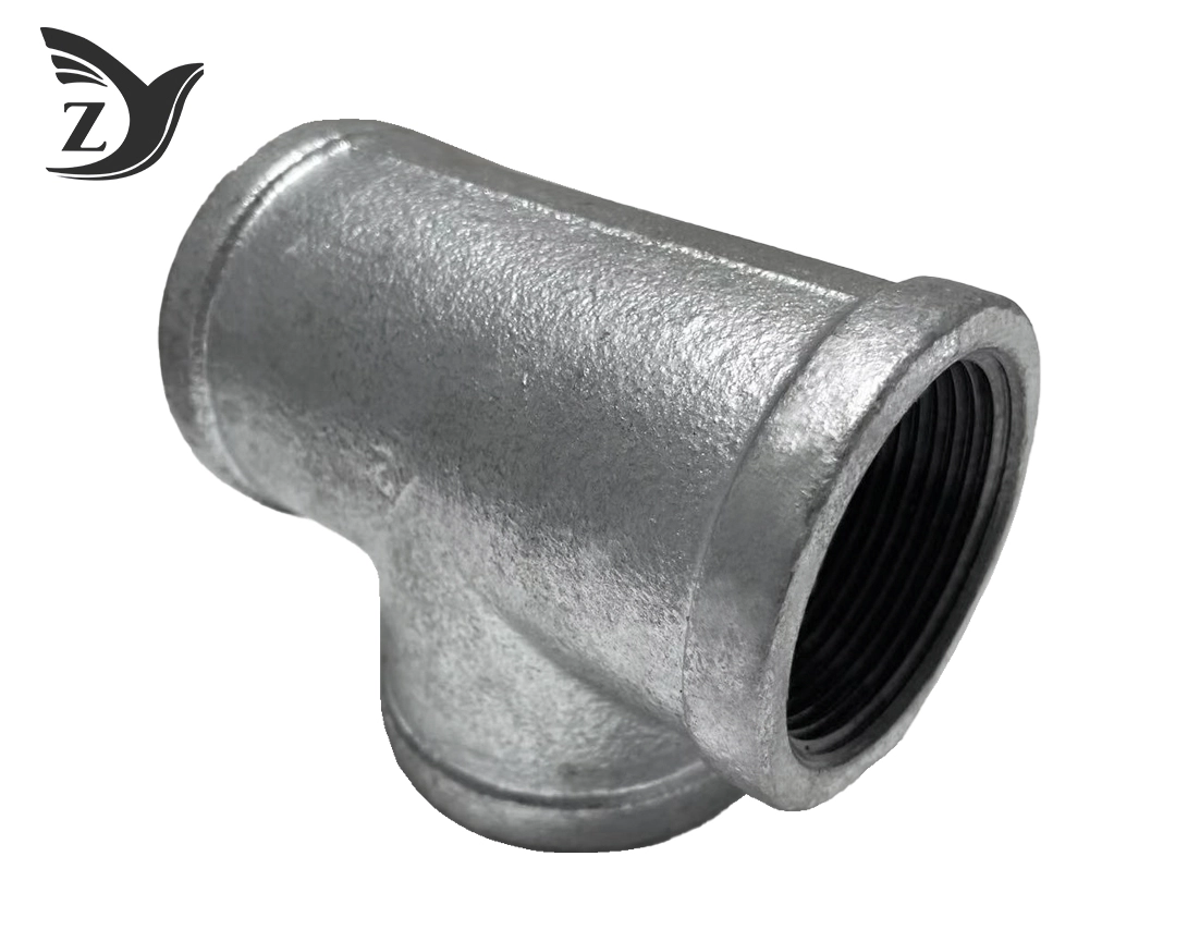 Square Face Galvanized Square Edge Straight Tee Pipe Fittings 1 Square Face Galvanized Square Edge Straight Tee Pipe Fittings 1