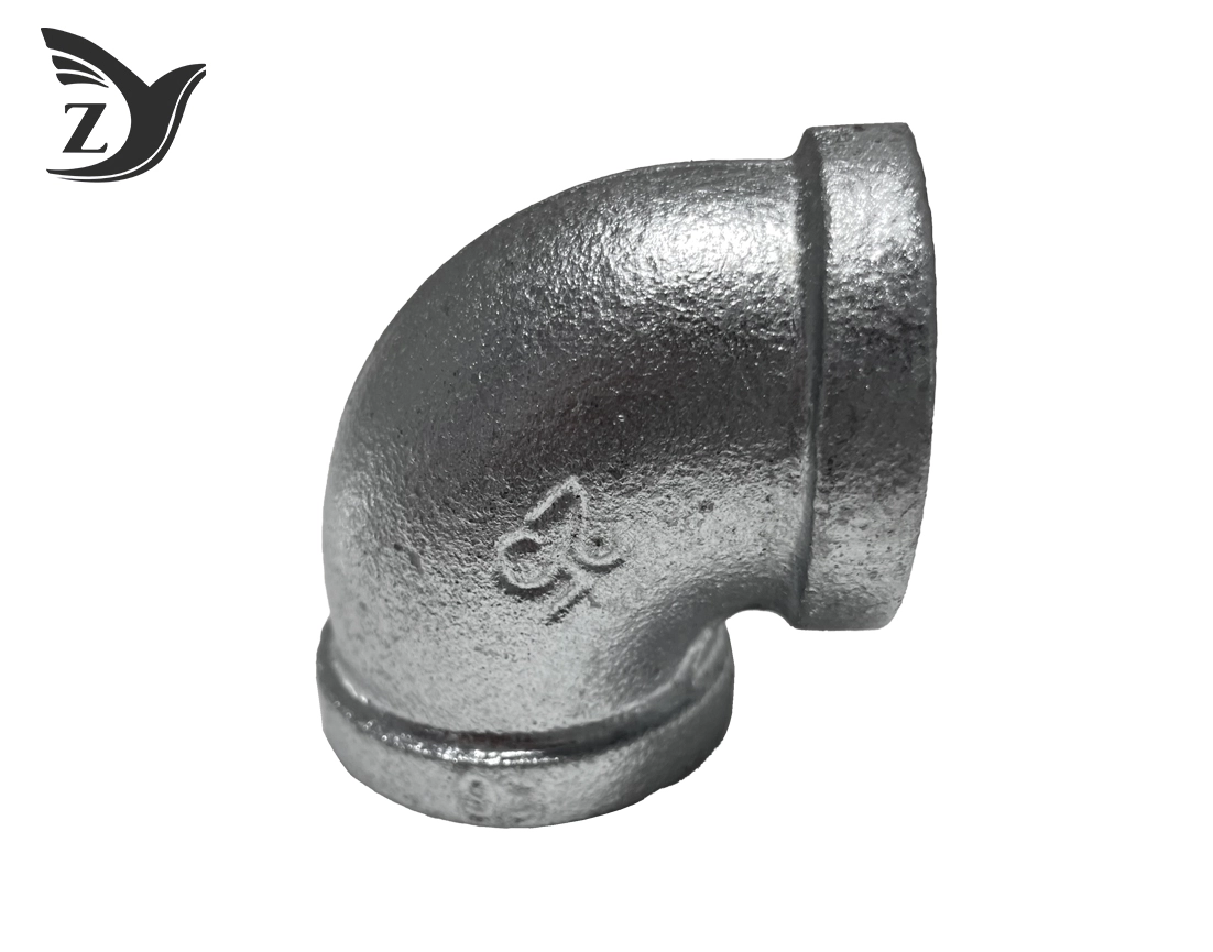 NPT Square Face Galvanized 90° Square Edge Elbow Pipe Fittings 2