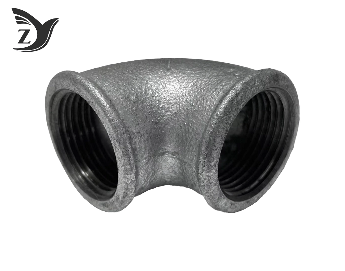No Hub Hot Dip Galvanized 90° Elbow Pipe Fitting 1 No Hub Hot Dip Galvanized 90° Elbow Pipe Fitting 1