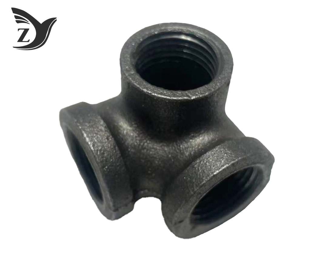 Black Malleable Iron Tee Pipe Fittings 3