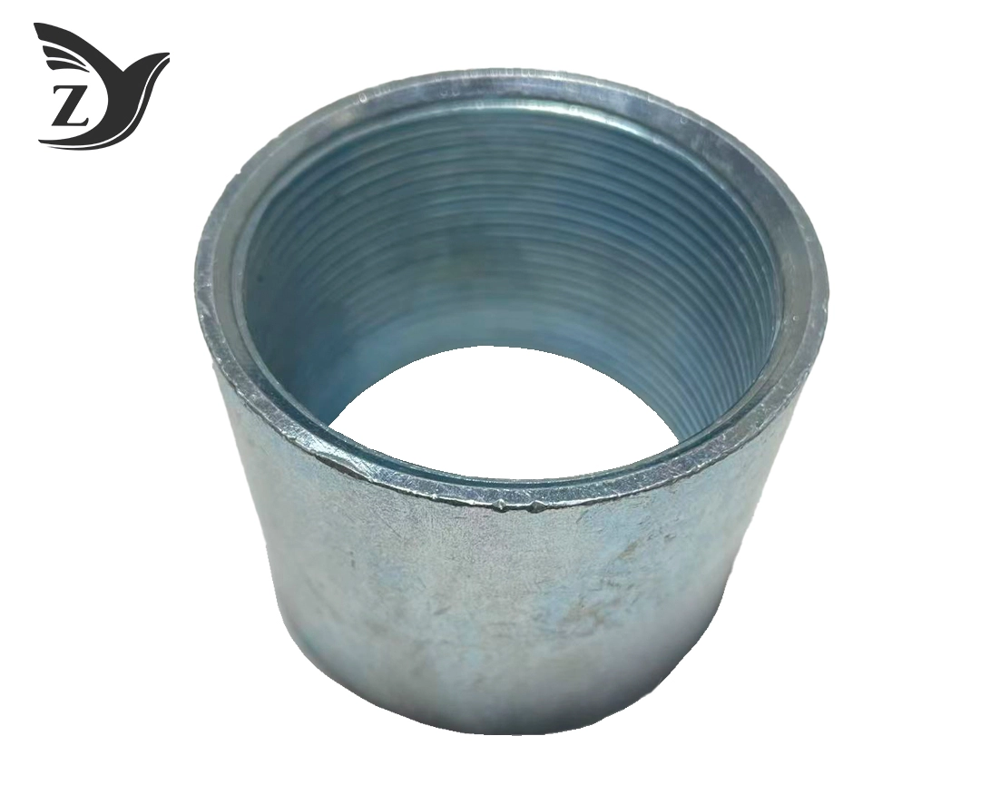 Electro-galvanized full-thread pipe coupling 1 Electro-galvanized full-thread pipe coupling 1