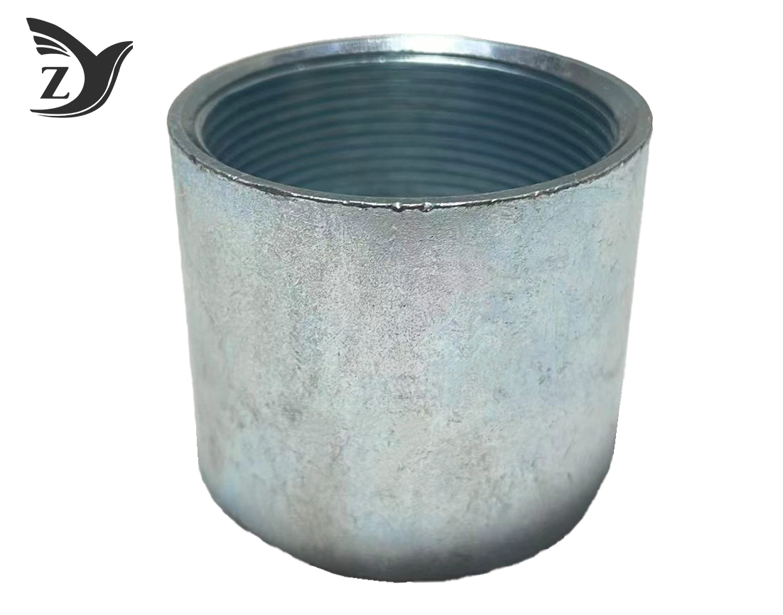 Electro-galvanized full-thread pipe coupling 2 Electro-galvanized full-thread pipe coupling 2