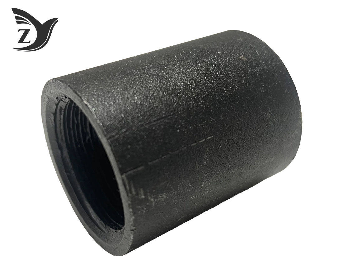 Carbon Steel Full Threaded Coupling Fittings Black Oxide Treated 1