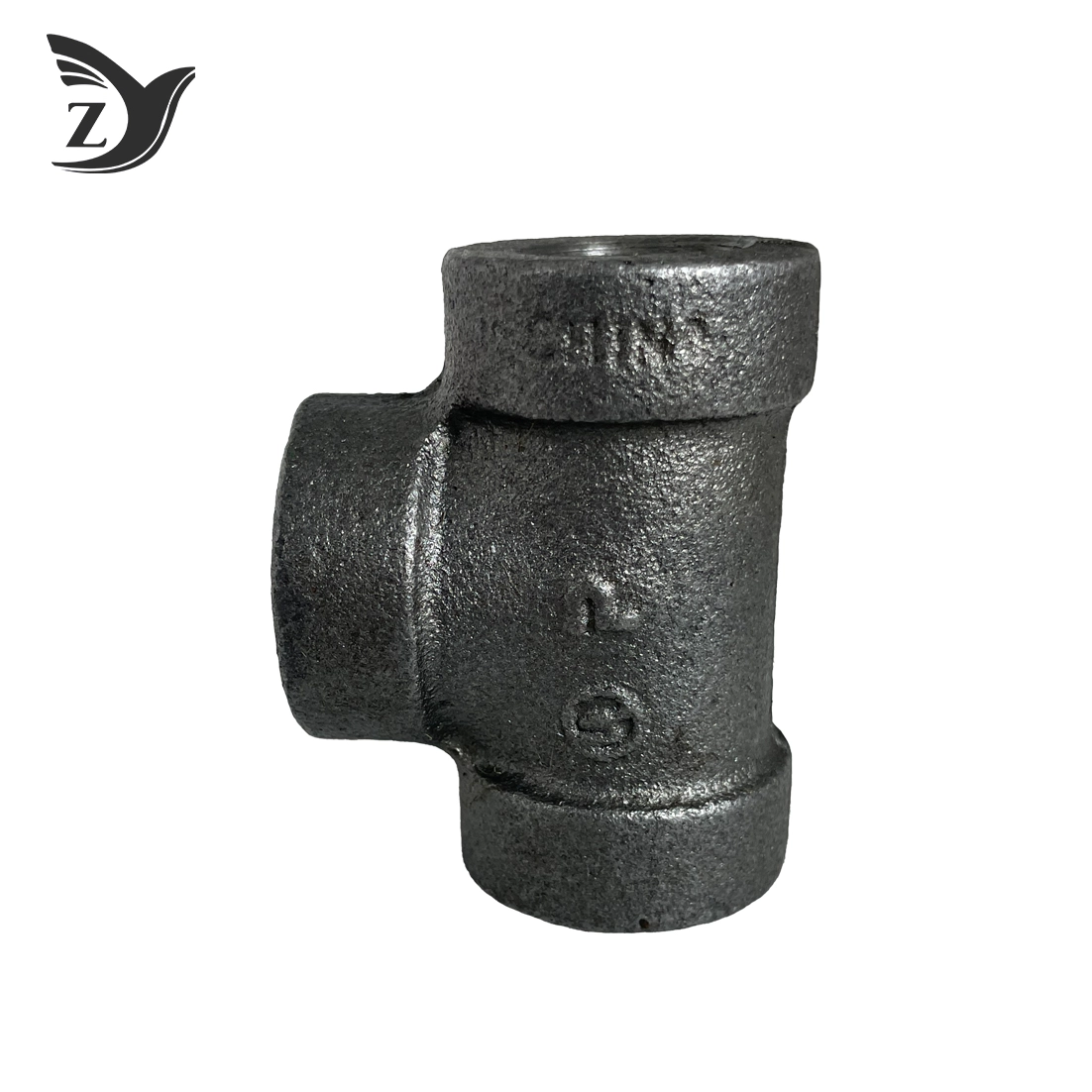 Black 300# Malleable Cast Iron Tee Pipe Fitting 1