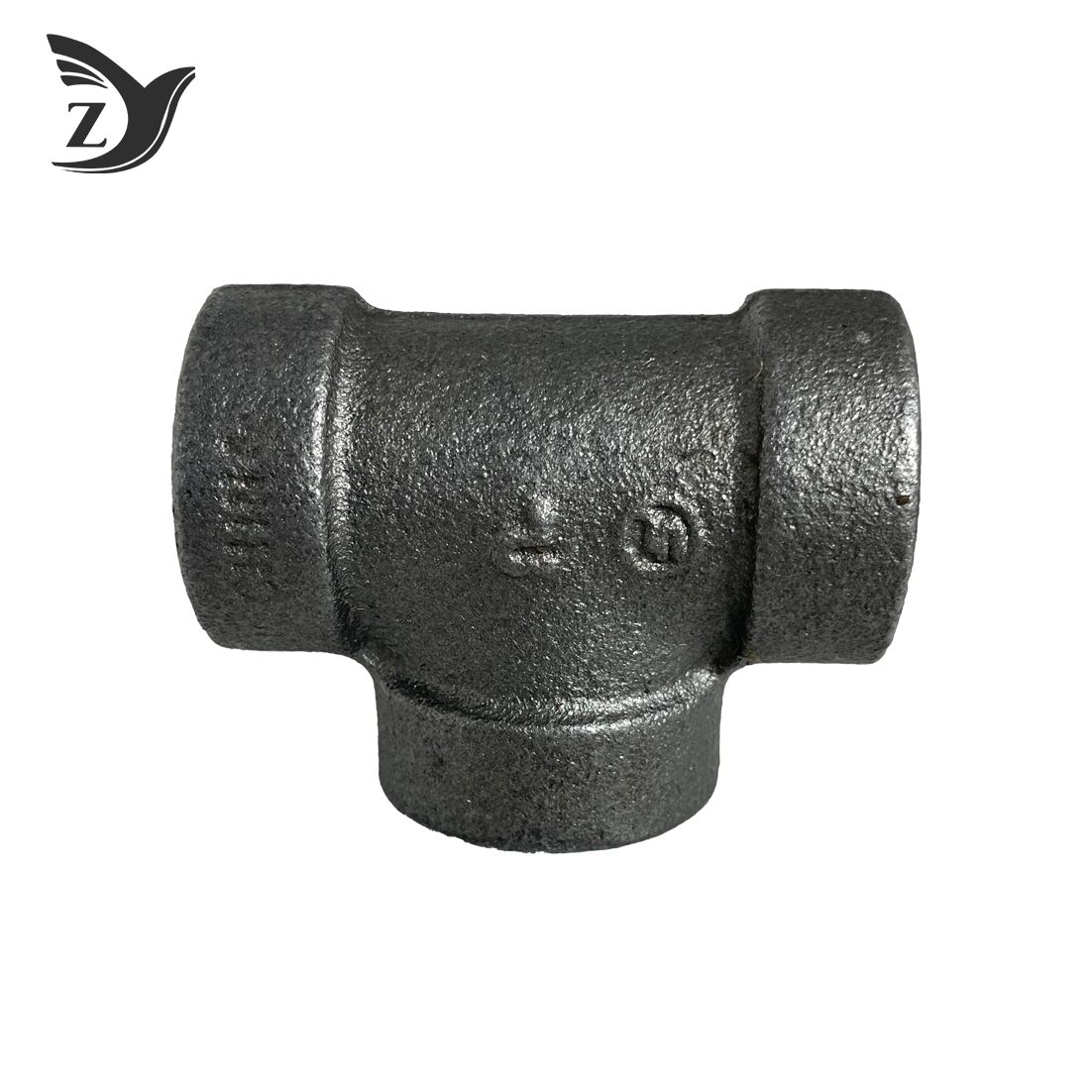 Black 300# Malleable Cast Iron Tee Pipe Fitting 3