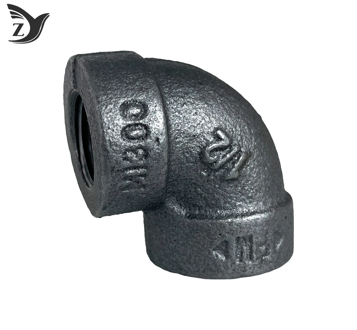 Class 300 Black Malleable Iron 90 Degree Elbow 3
