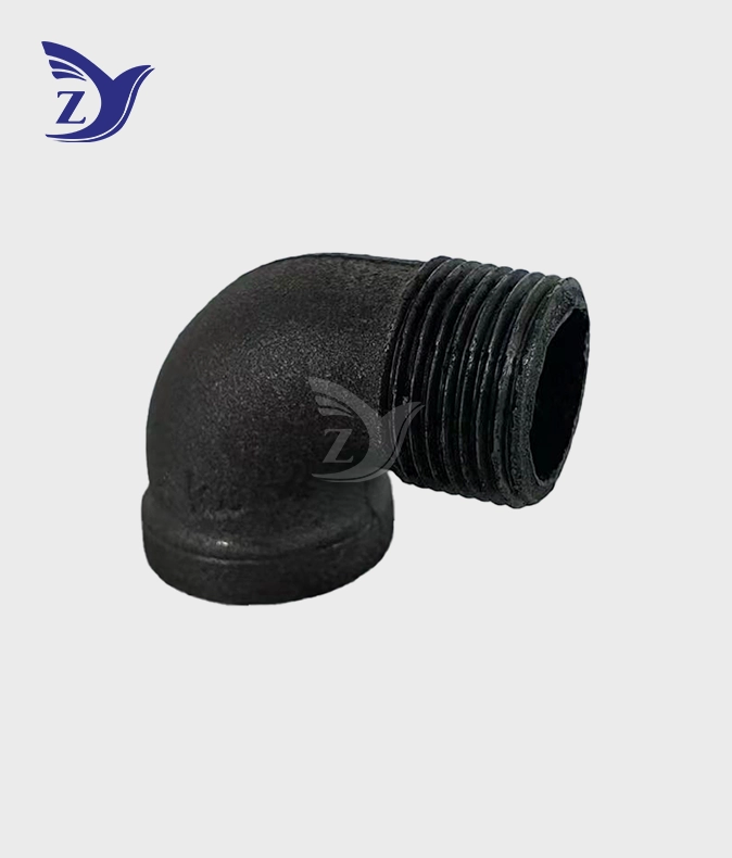 NPT Black Square Face Male-Female 90° Elbow Pipe Fittings