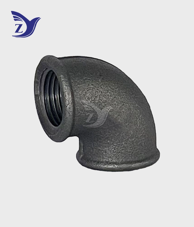 NPT Black Round Face 90° Elbow Pipe Fittings
