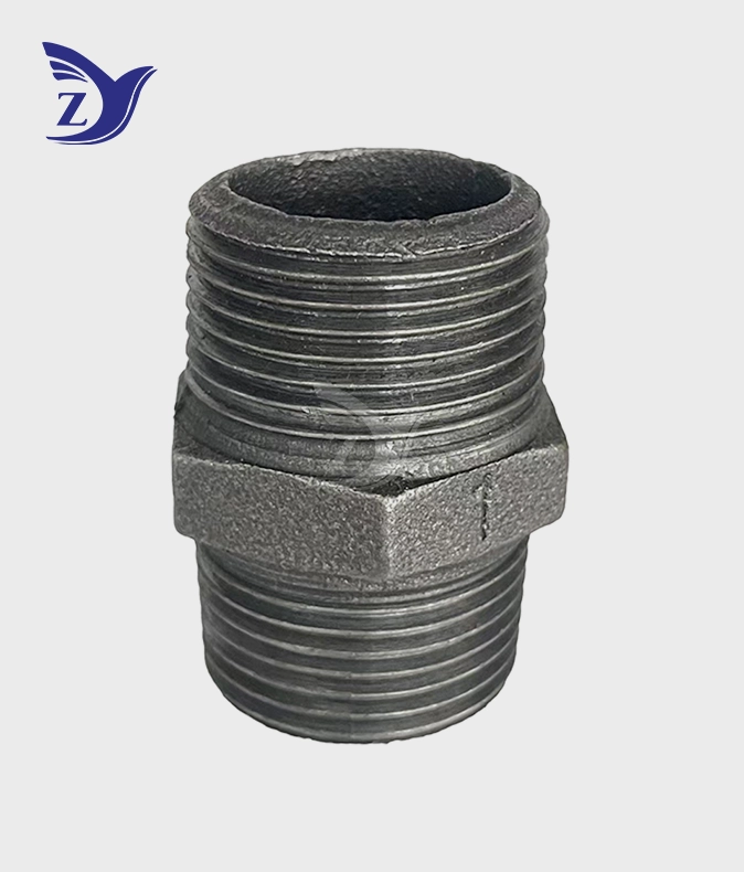 BSPT Black Male Nipple Pipe Fittings