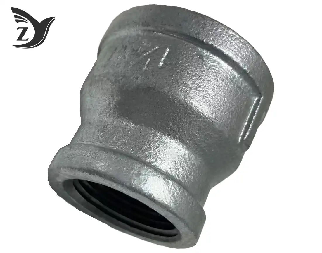Square Face VS Round Face Galvanized Reducing Coupling Pipe Fittings