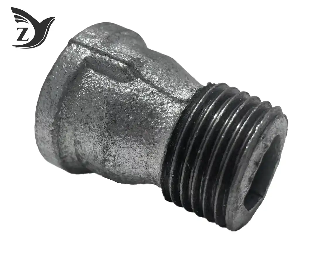What is a square edge reducing street coupling used for in plumbing?