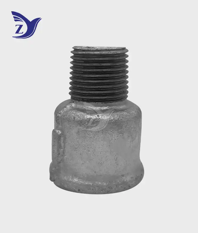 How to install beaded galvanized round edge male female reducing couplings?