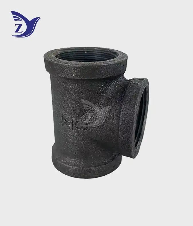 What sizes are available for NPT thread straight tee?