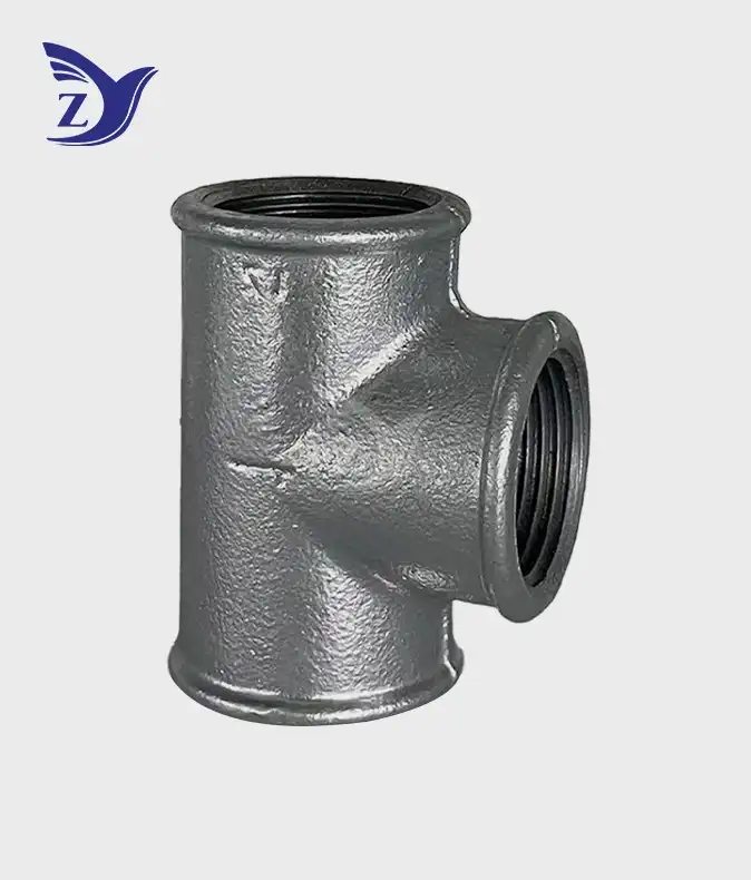 Galvanized Straight Tee Pipe Fittings for Branch Pipe Connections