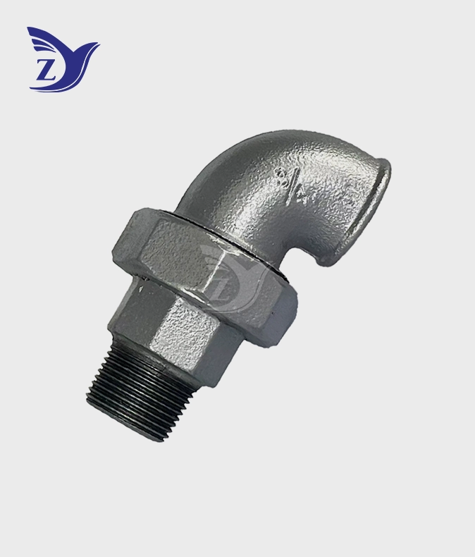 NPT Galvanized Union Elbow Threaded Pipe Fittings with Male and Female Ends