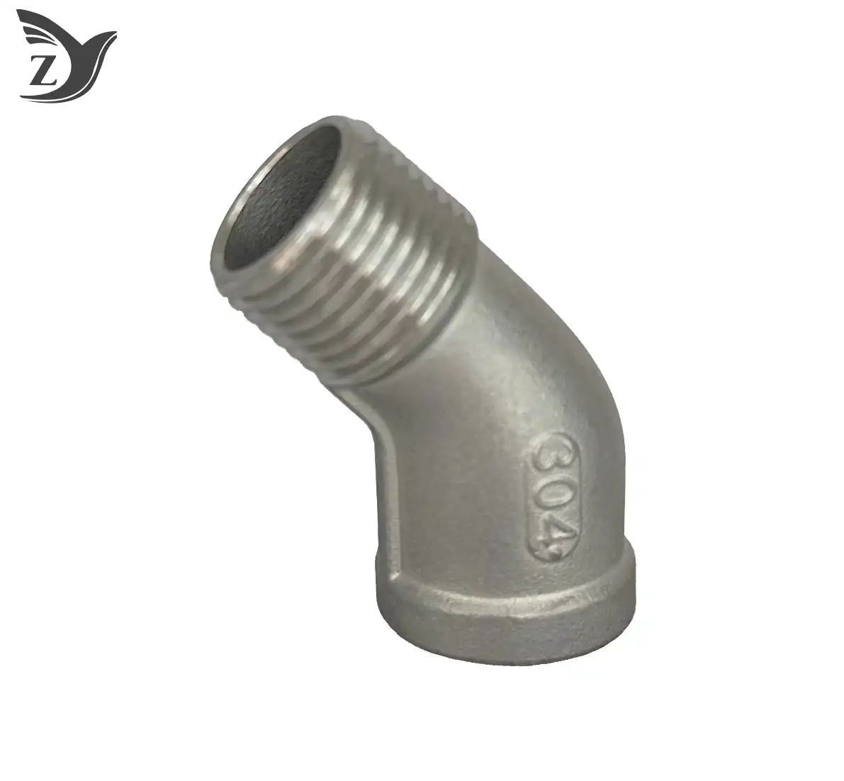 304 Stainless Steel 45° Male‑Female Elbow