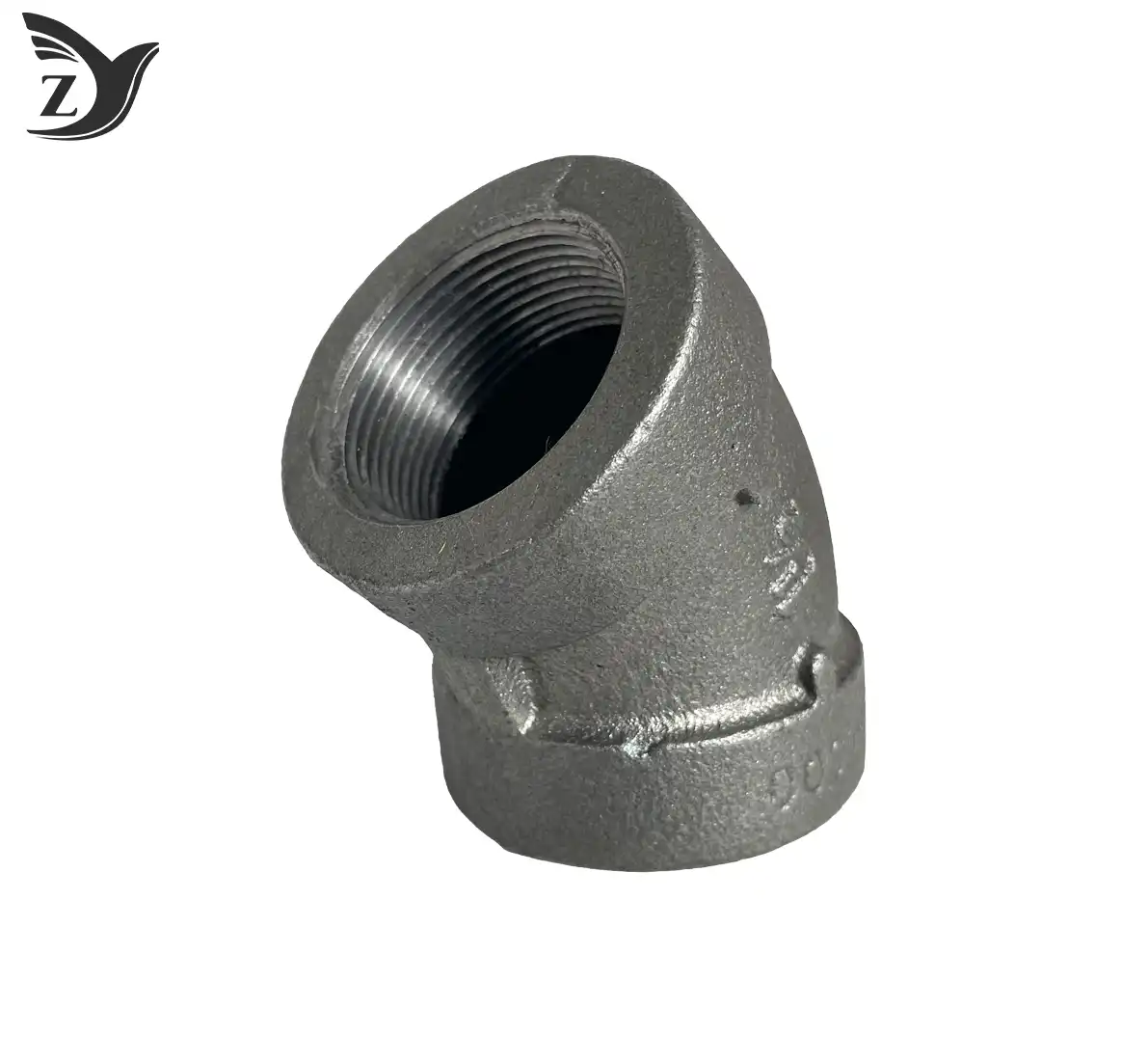 300LB Black Malleable Iron 45 Degree Threaded Elbow Pipe Fittings